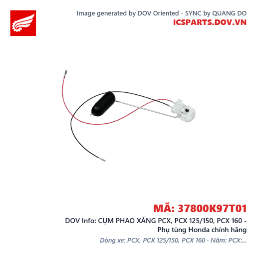 CỤM PHAO XĂNG PCX, PCX 125/150, PCX 160 - Phụ tùng Honda chính hãng