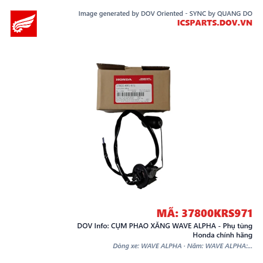 CỤM PHAO XĂNG WAVE ALPHA - Phụ tùng Honda chính hãng