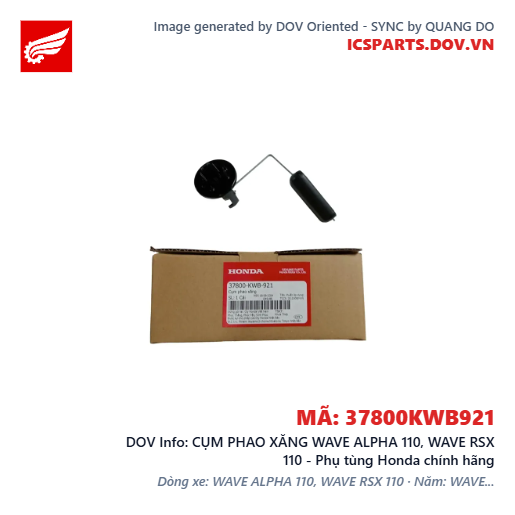 CỤM PHAO XĂNG WAVE ALPHA 110, WAVE RSX 110 - Phụ tùng Honda chính hãng