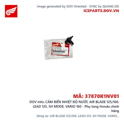 CẢM BIẾN NHIỆT ĐỘ NƯỚC AIR BLADE 125/160, LEAD 125, SH MODE, VARIO 160 - Phụ tùng Honda chính hãng