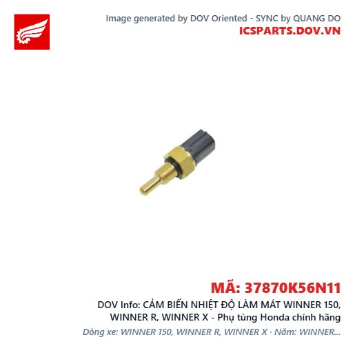 CẢM BIẾN NHIỆT ĐỘ LÀM MÁT WINNER 150, WINNER R, WINNER X - Phụ tùng Honda chính hãng