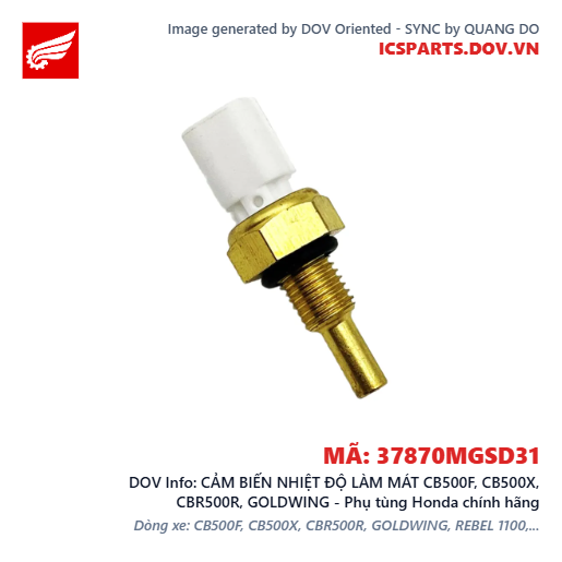 CẢM BIẾN NHIỆT ĐỘ LÀM MÁT CB500F, CB500X, CBR500R, GOLDWING - Phụ tùng Honda chính hãng