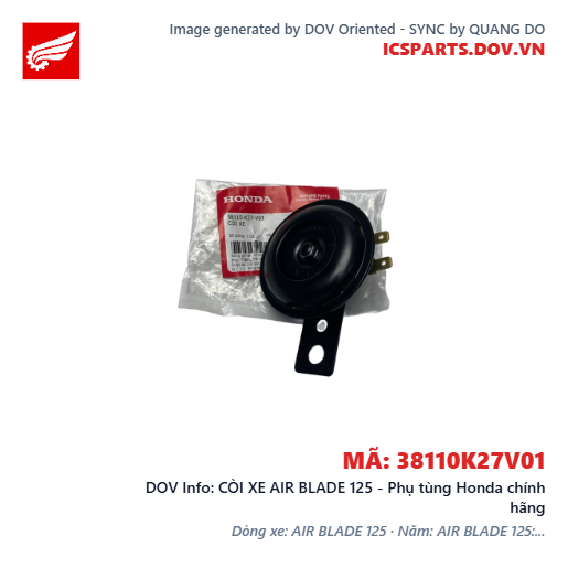 CÒI XE AIR BLADE 125 - Phụ tùng Honda chính hãng