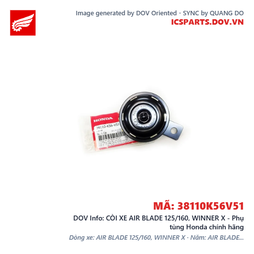 CÒI XE AIR BLADE 125/160, WINNER X - Phụ tùng Honda chính hãng