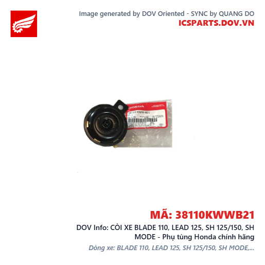 CÒI XE BLADE 110, LEAD 125, SH 125/150, SH MODE - Phụ tùng Honda chính hãng