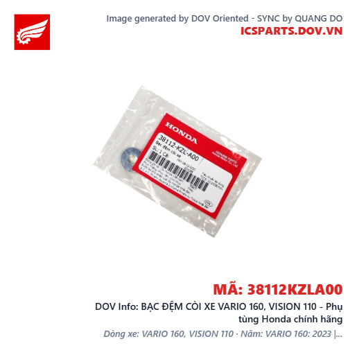 BẠC ĐỆM CÒI XE VARIO 160, VISION 110 - Phụ tùng Honda chính hãng