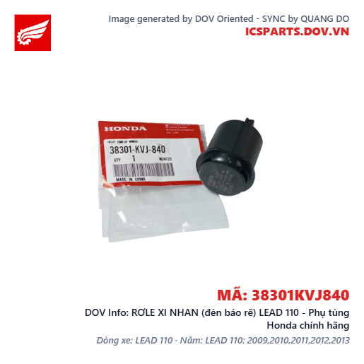 RƠLE XI NHAN (đèn báo rẽ) LEAD 110 - Phụ tùng Honda chính hãng