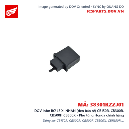 RƠ LE XI NHAN (đèn báo rẽ) CB150R, CB300R, CB500F, CB500X - Phụ tùng Honda chính hãng