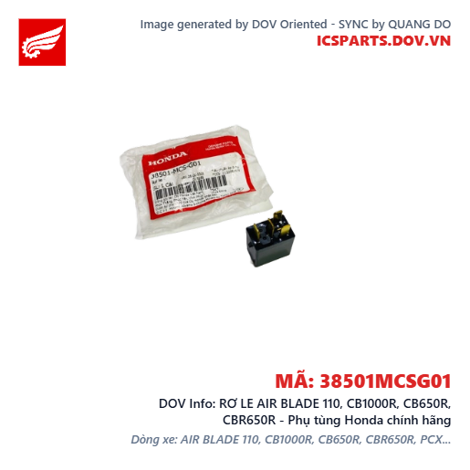 RƠ LE AIR BLADE 110, CB1000R, CB650R, CBR650R - Phụ tùng Honda chính hãng