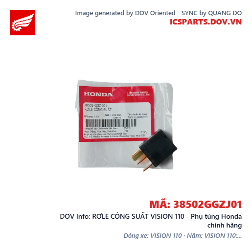 RƠLE CÔNG SUẤT VISION 110 - Phụ tùng Honda chính hãng