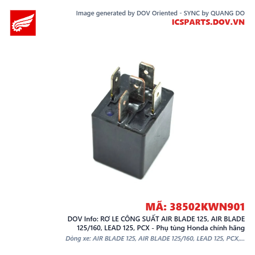 RƠ LE CÔNG SUẤT AIR BLADE 125, AIR BLADE 125/160, LEAD 125, PCX - Phụ tùng Honda chính hãng