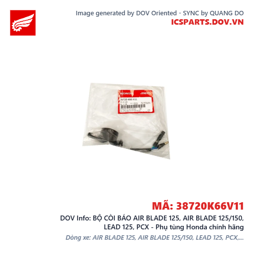 BỘ CÒI BÁO AIR BLADE 125, AIR BLADE 125/150, LEAD 125, PCX - Phụ tùng Honda chính hãng