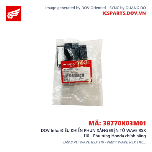 ĐIỀU KHIỂN PHUN XĂNG ĐIỆN TỬ WAVE RSX 110 - Phụ tùng Honda chính hãng