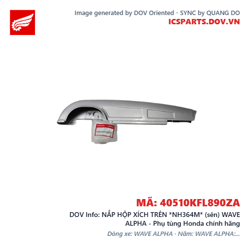 NẮP HỘP XÍCH TRÊN *NH364M* (sên) WAVE ALPHA - Phụ tùng Honda chính hãng