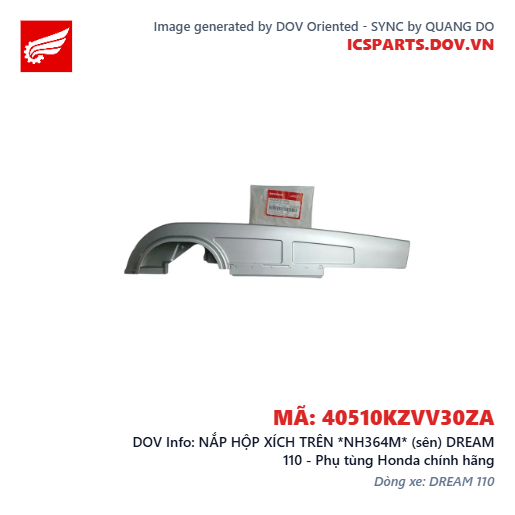 NẮP HỘP XÍCH TRÊN *NH364M* (sên) DREAM 110 - Phụ tùng Honda chính hãng