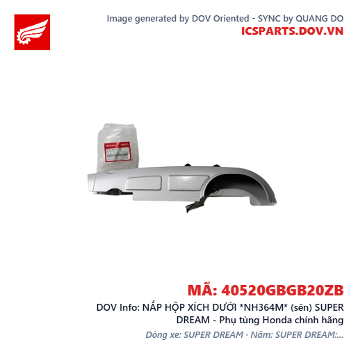 NẮP HỘP XÍCH DƯỚI *NH364M* (sên) SUPER DREAM - Phụ tùng Honda chính hãng