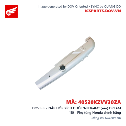 NẮP HỘP XÍCH DƯỚI *NH364M* (sên) DREAM 110 - Phụ tùng Honda chính hãng