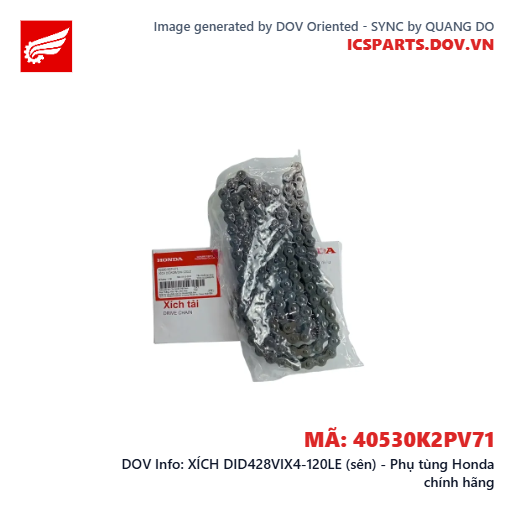 XÍCH DID428VIX4-120LE (sên) - Phụ tùng Honda chính hãng