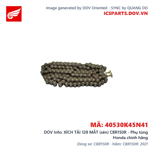 XÍCH TẢI 128 MẮT (sên) CBR150R - Phụ tùng Honda chính hãng