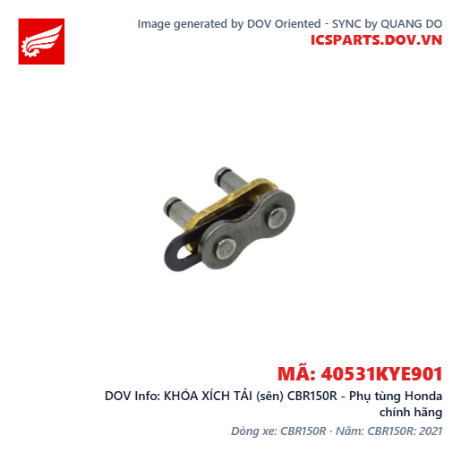 KHÓA XÍCH TẢI (sên) CBR150R - Phụ tùng Honda chính hãng