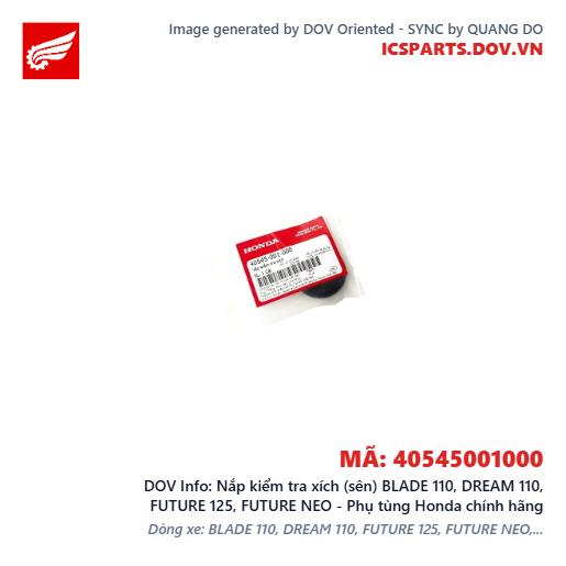 Nắp kiểm tra xích (sên) BLADE 110, DREAM 110, FUTURE 125, FUTURE NEO - Phụ tùng Honda chính hãng