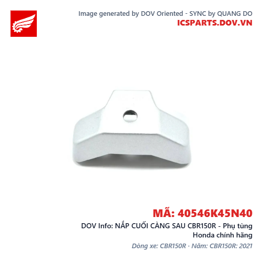 NẮP CUỐI CÀNG SAU CBR150R - Phụ tùng Honda chính hãng