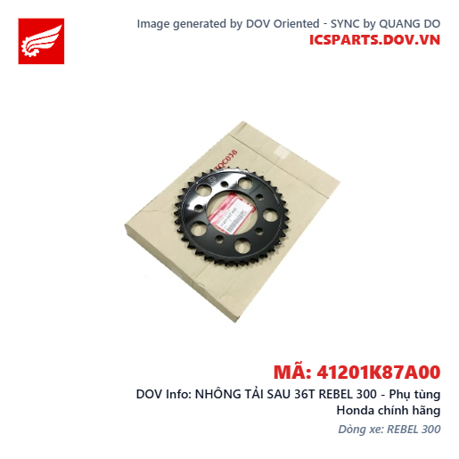 NHÔNG TẢI SAU 36T REBEL 300 - Phụ tùng Honda chính hãng