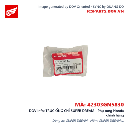 TRỤC ỐNG CHỈ SUPER DREAM - Phụ tùng Honda chính hãng