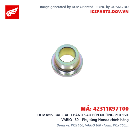 BẠC CÁCH BÁNH SAU BÊN NHÔNG PCX 160, VARIO 160 - Phụ tùng Honda chính hãng