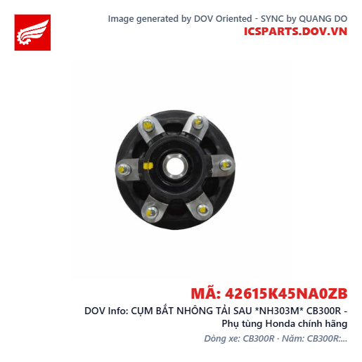 CỤM BẮT NHÔNG TẢI SAU *NH303M* CB300R - Phụ tùng Honda chính hãng