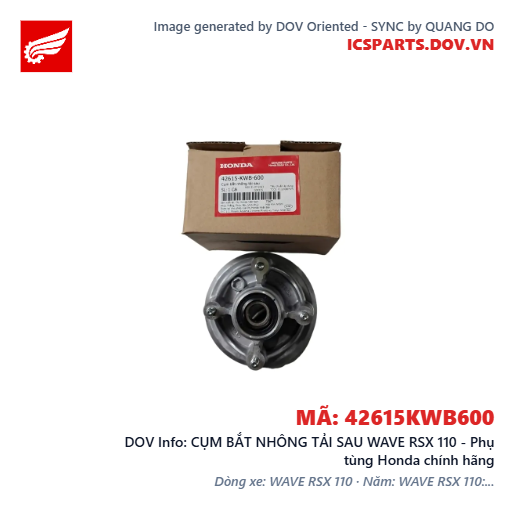 CỤM BẮT NHÔNG TẢI SAU WAVE RSX 110 - Phụ tùng Honda chính hãng