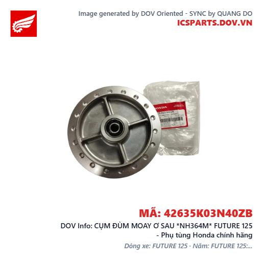 CỤM ĐÙM MOAY Ơ SAU *NH364M* FUTURE 125 - Phụ tùng Honda chính hãng
