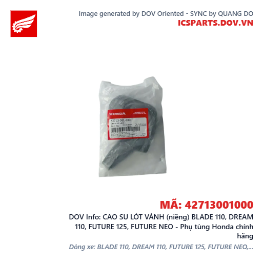 CAO SU LÓT VÀNH (niềng) BLADE 110, DREAM 110, FUTURE 125, FUTURE NEO - Phụ tùng Honda chính hãng