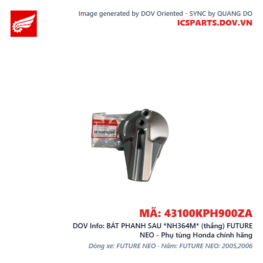 BÁT PHANH SAU *NH364M* (thắng) FUTURE NEO - Phụ tùng Honda chính hãng