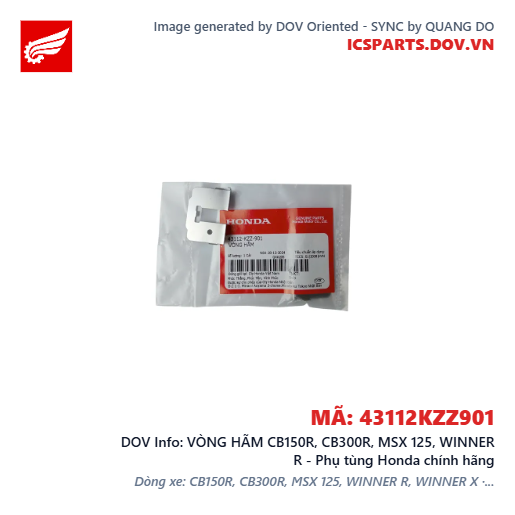 VÒNG HÃM CB150R, CB300R, MSX 125, WINNER R - Phụ tùng Honda chính hãng