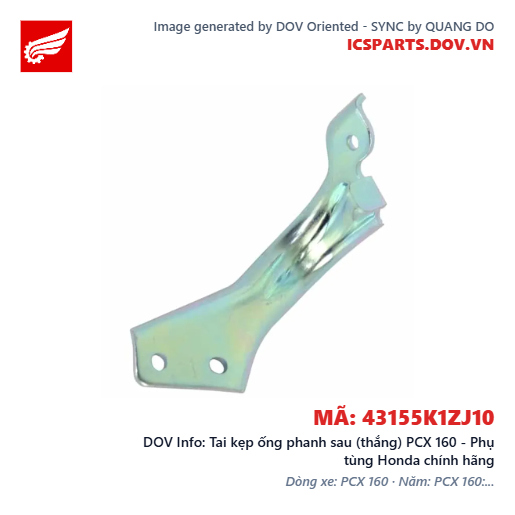 Tai kẹp ống phanh sau (thắng) PCX 160 - Phụ tùng Honda chính hãng