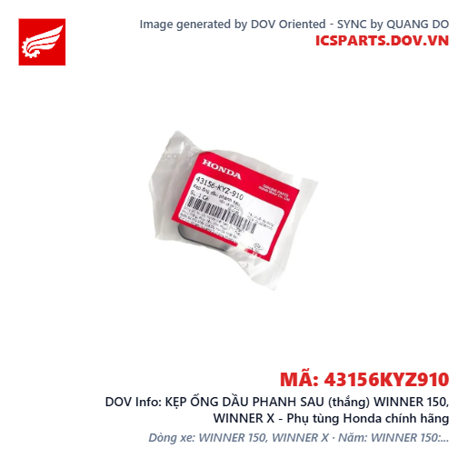 KẸP ỐNG DẦU PHANH SAU (thắng) WINNER 150, WINNER X - Phụ tùng Honda chính hãng