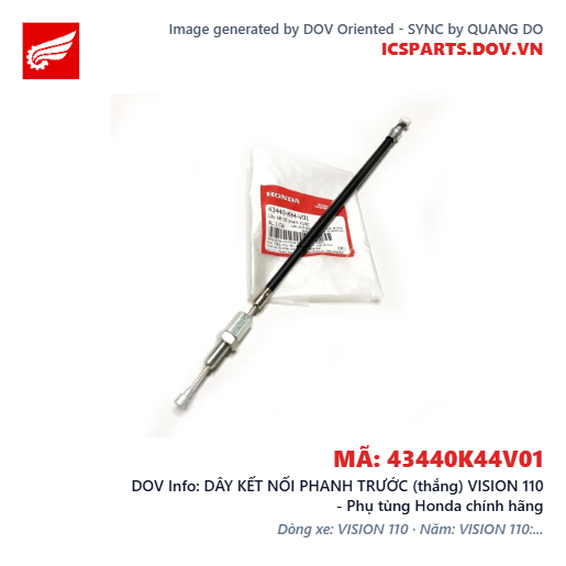 DÂY KẾT NỐI PHANH TRƯỚC (thắng) VISION 110 - Phụ tùng Honda chính hãng