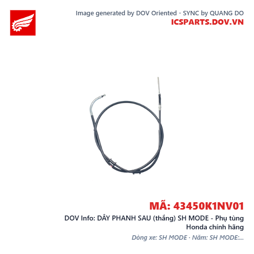 DÂY PHANH SAU (thắng) SH MODE - Phụ tùng Honda chính hãng