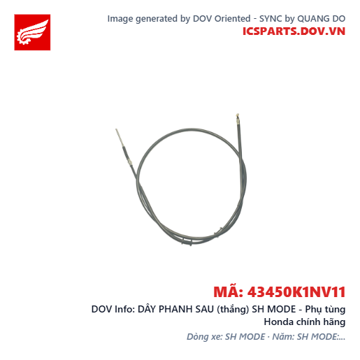 DÂY PHANH SAU (thắng) SH MODE - Phụ tùng Honda chính hãng