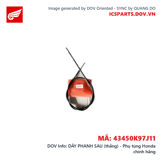DÂY PHANH SAU (thắng) - Phụ tùng Honda chính hãng