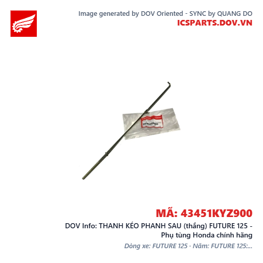 THANH KÉO PHANH SAU (thắng) FUTURE 125 - Phụ tùng Honda chính hãng