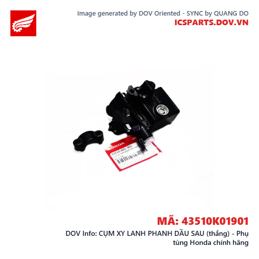 CỤM XY LANH PHANH DẦU SAU (thắng) - Phụ tùng Honda chính hãng