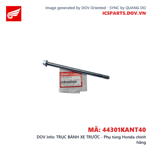 TRỤC BÁNH XE TRƯỚC - Phụ tùng Honda chính hãng