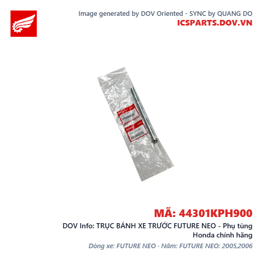 TRỤC BÁNH XE TRƯỚC FUTURE NEO - Phụ tùng Honda chính hãng