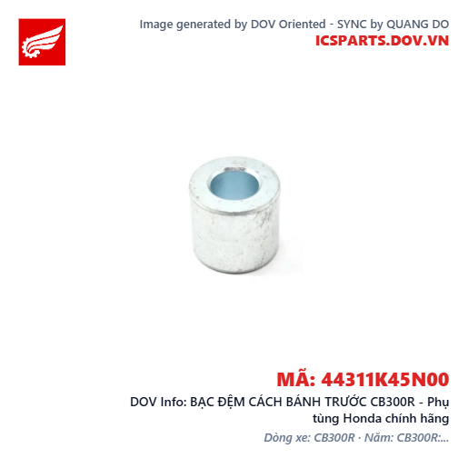 BẠC ĐỆM CÁCH BÁNH TRƯỚC CB300R - Phụ tùng Honda chính hãng