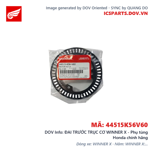 ĐAI TRƯỚC TRỤC CƠ WINNER X - Phụ tùng Honda chính hãng