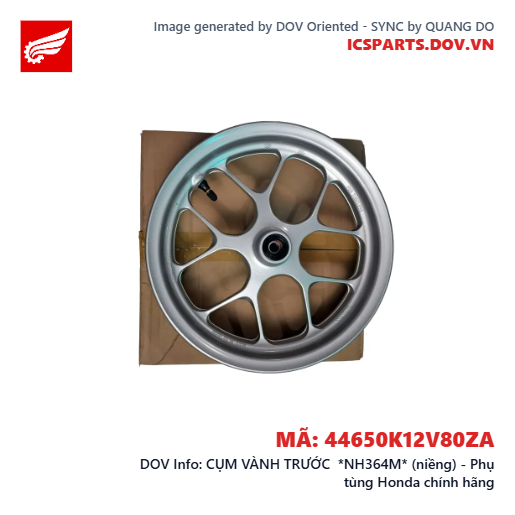 CỤM VÀNH TRƯỚC *NH364M* (niềng) - Phụ tùng Honda chính hãng