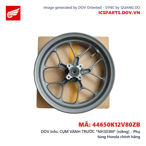 CỤM VÀNH TRƯỚC *NH303M* (niềng) - Phụ tùng Honda chính hãng
