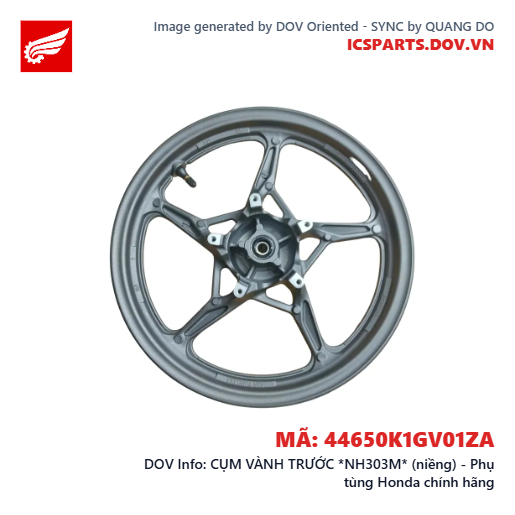 CỤM VÀNH TRƯỚC *NH303M* (niềng) - Phụ tùng Honda chính hãng